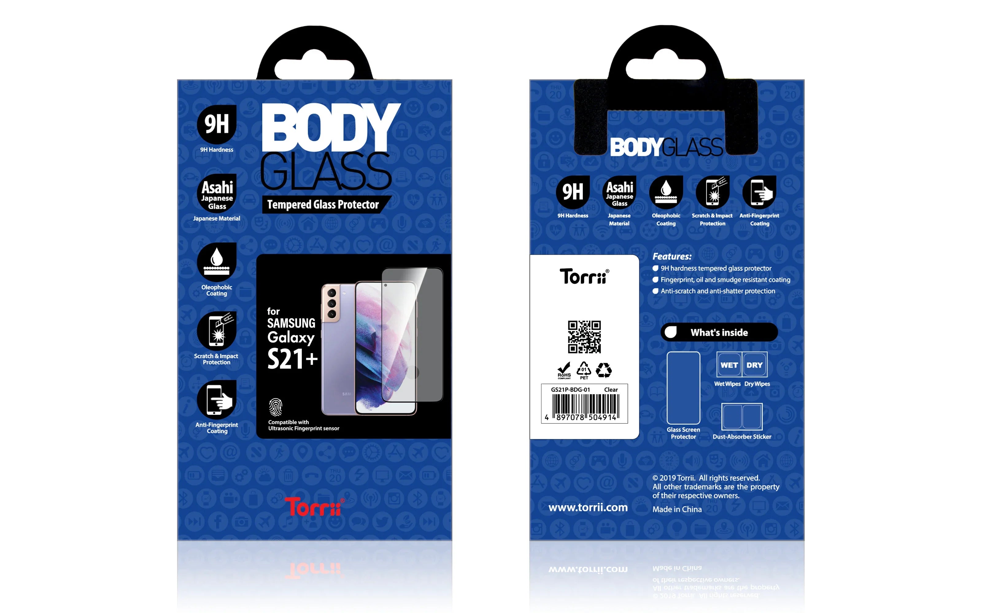 Torrii Bodyglass Screen Protector For Samsung Galaxy S21 Plus - Clear - Tashqila Torrii Bodyglass Screen Protector For Samsung Galaxy S21 Plus - Clear - Tashqila